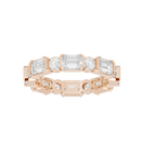 Bagutte and round half bezel band 2.438 Carat Lab Grown Diamond