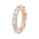 Bagutte and round half bezel band 2.438 Carat Lab Grown Diamond