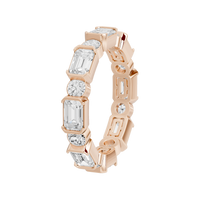 Bagutte and round half bezel band 2.438 Carat Lab Grown Diamond