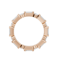 Bagutte and round half bezel band 2.438 Carat Lab Grown Diamond