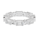 Bagutte and round half bezel band 2.438 Carat Lab Grown Diamond