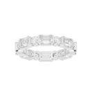 Bagutte and round half bezel band 2.438 Carat Lab Grown Diamond