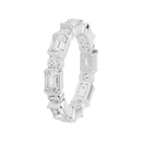 Bagutte and round half bezel band 2.438 Carat Lab Grown Diamond