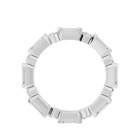 Bagutte and round half bezel band 2.438 Carat Lab Grown Diamond