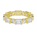 Bagutte and round half bezel band 2.438 Carat Lab Grown Diamond