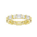 Bagutte and round half bezel band 2.438 Carat Lab Grown Diamond