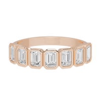Emerald Bliss Half Eternity Bezel Band 1.649 Carat Lab Grown Diamond