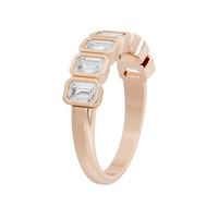 Emerald Bliss Half Eternity Bezel Band 1.649 Carat Lab Grown Diamond