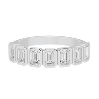 Emerald Bliss Half Eternity Bezel Band 1.649 Carat Lab Grown Diamond
