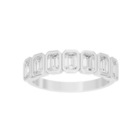 Emerald Bliss Half Eternity Bezel Band 1.649 Carat Lab Grown Diamond