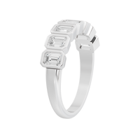 Emerald Bliss Half Eternity Bezel Band 1.649 Carat Lab Grown Diamond