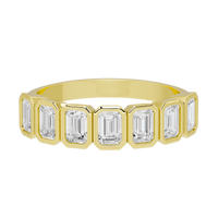 Emerald Bliss Half Eternity Bezel Band 1.649 Carat Lab Grown Diamond