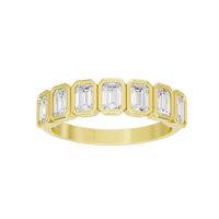 Emerald Bliss Half Eternity Bezel Band 1.649 Carat Lab Grown Diamond