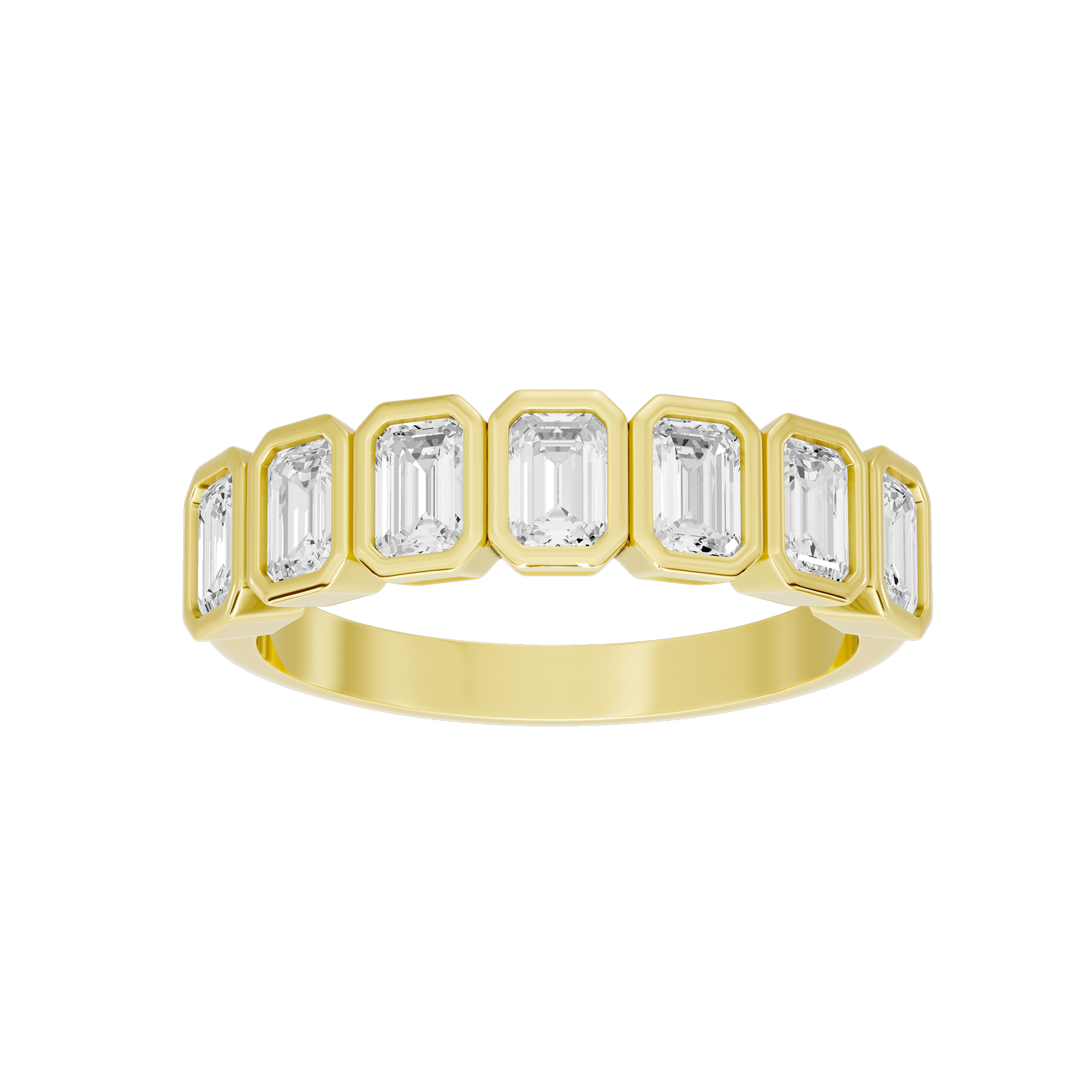 Emerald Bliss Half Eternity Bezel Band 1.649 Carat Lab Grown Diamond