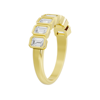 Emerald Bliss Half Eternity Bezel Band 1.649 Carat Lab Grown Diamond