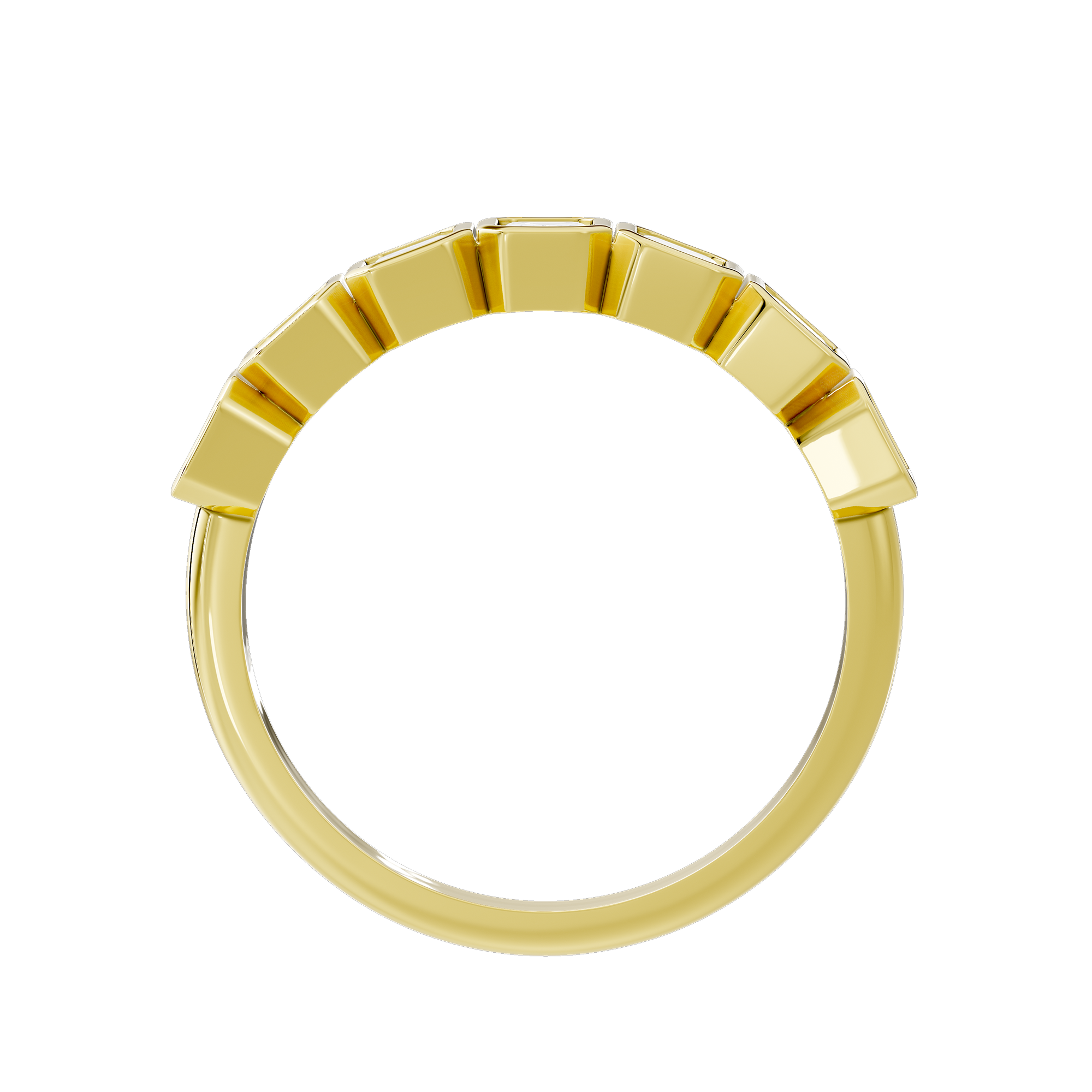 Emerald Bliss Half Eternity Bezel Band 1.649 Carat Lab Grown Diamond