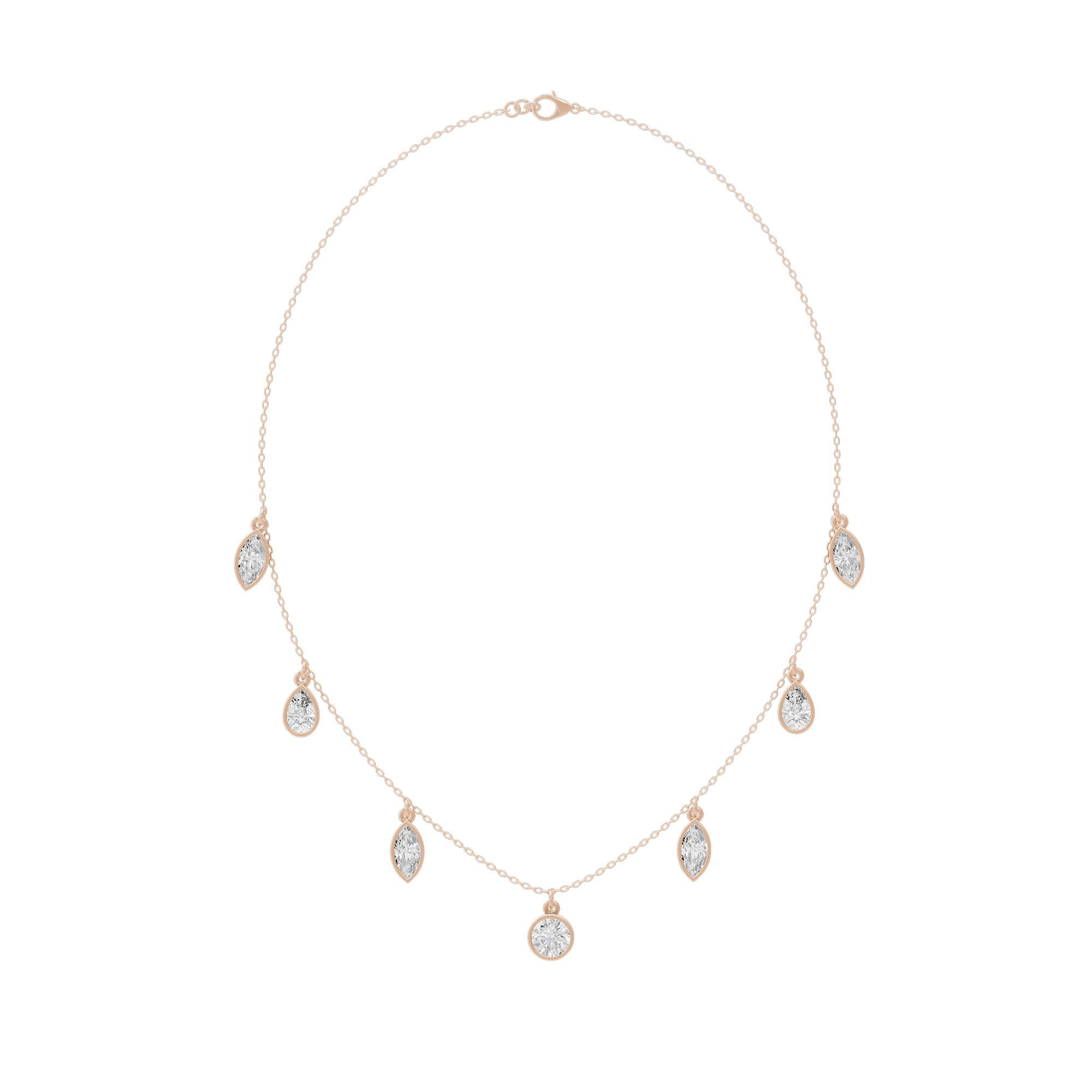 Cascade Dance 3.935 Lab Grown Diamond Necklace