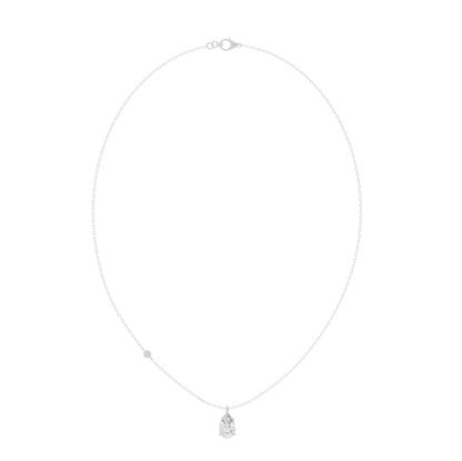 925 sterling silver lab diamond pear pendant necklace with teardrop stone on chain