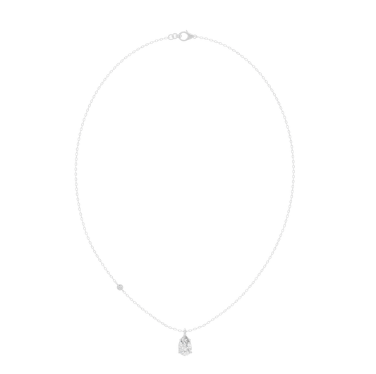 925 sterling silver lab diamond pear pendant necklace with teardrop stone on chain