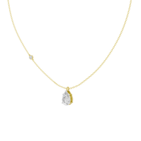 Soft Pear 1.058 Lab Grown Diamond Pendant