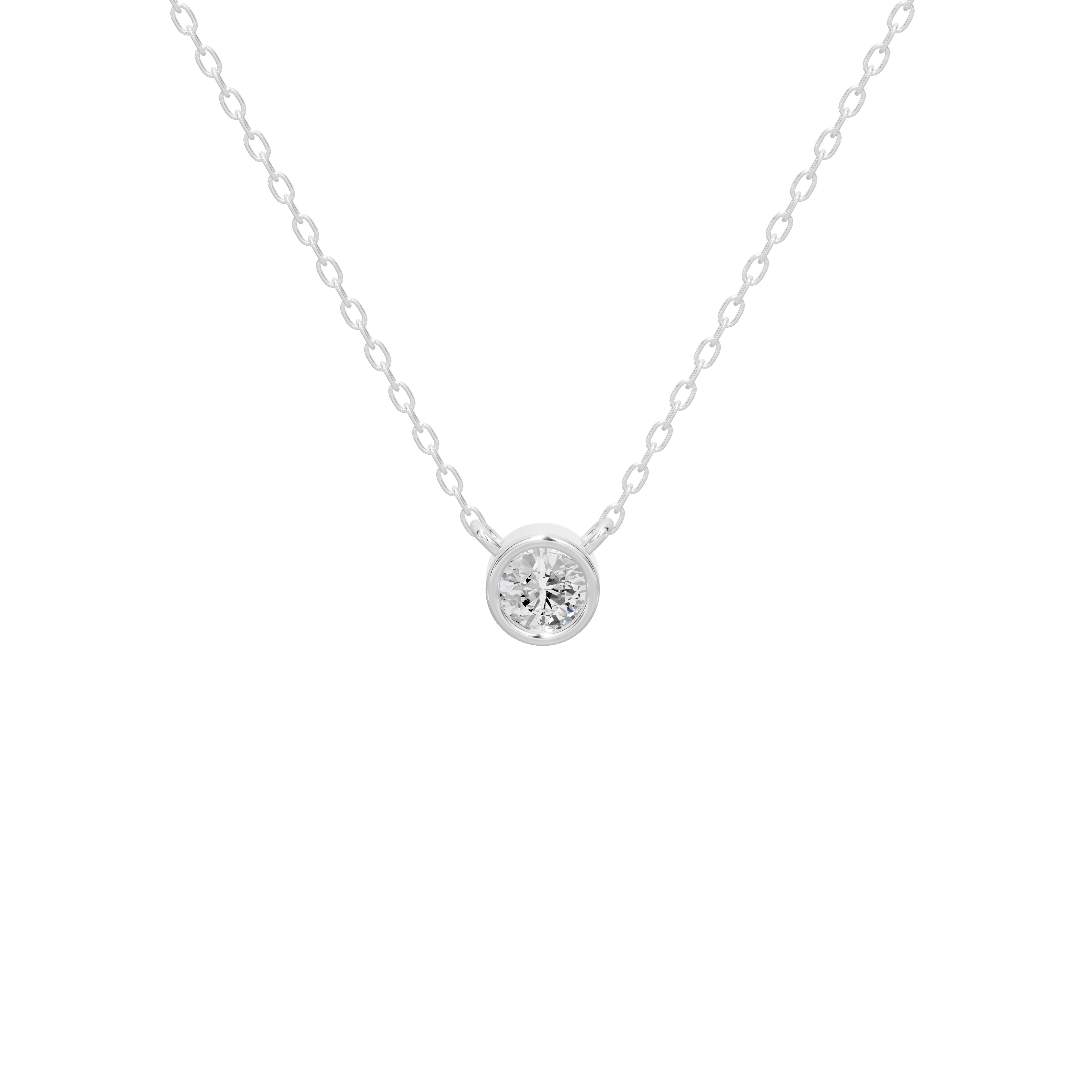 Vela Linear Lab Diamond Pendant