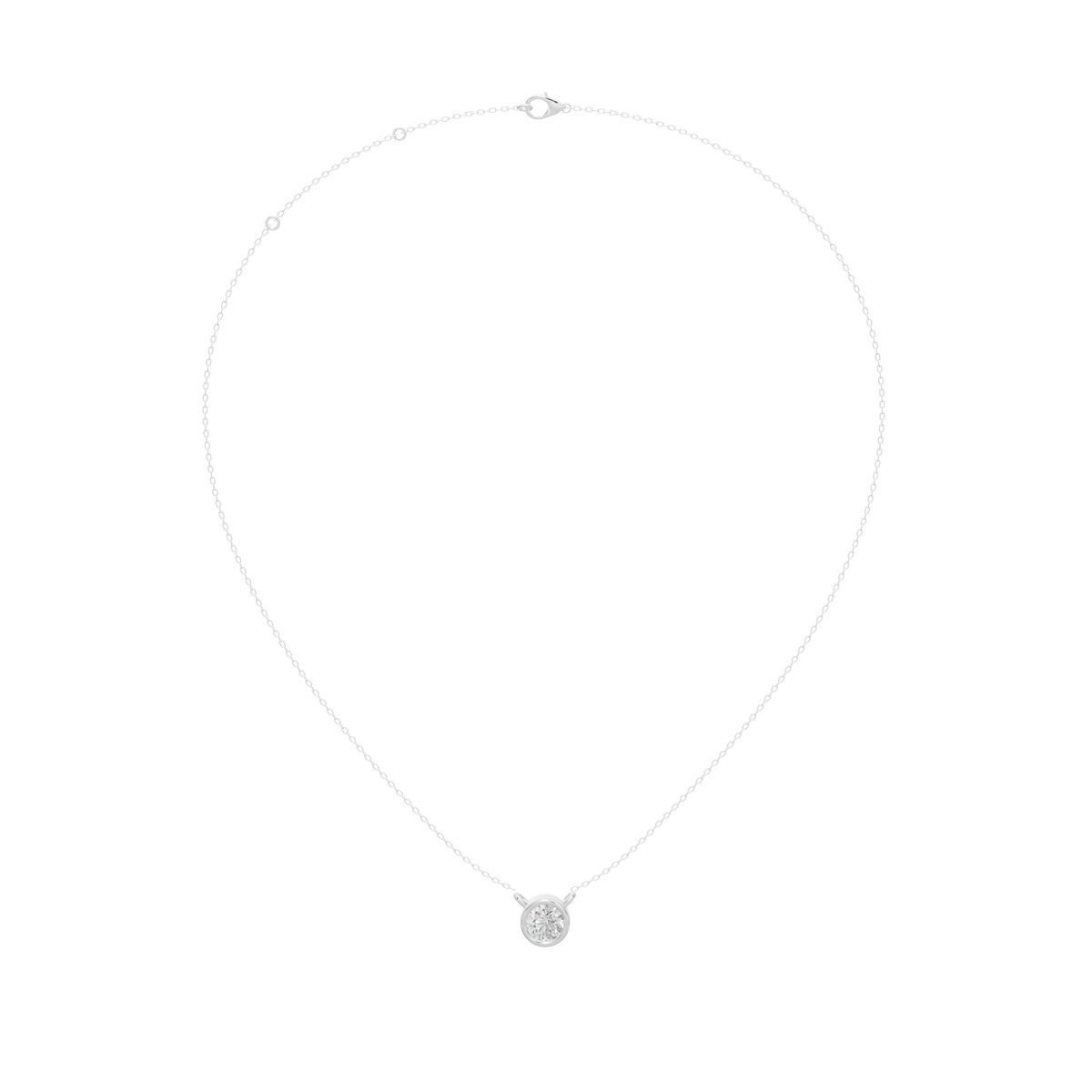 Vela Linear Lab Diamond Pendant