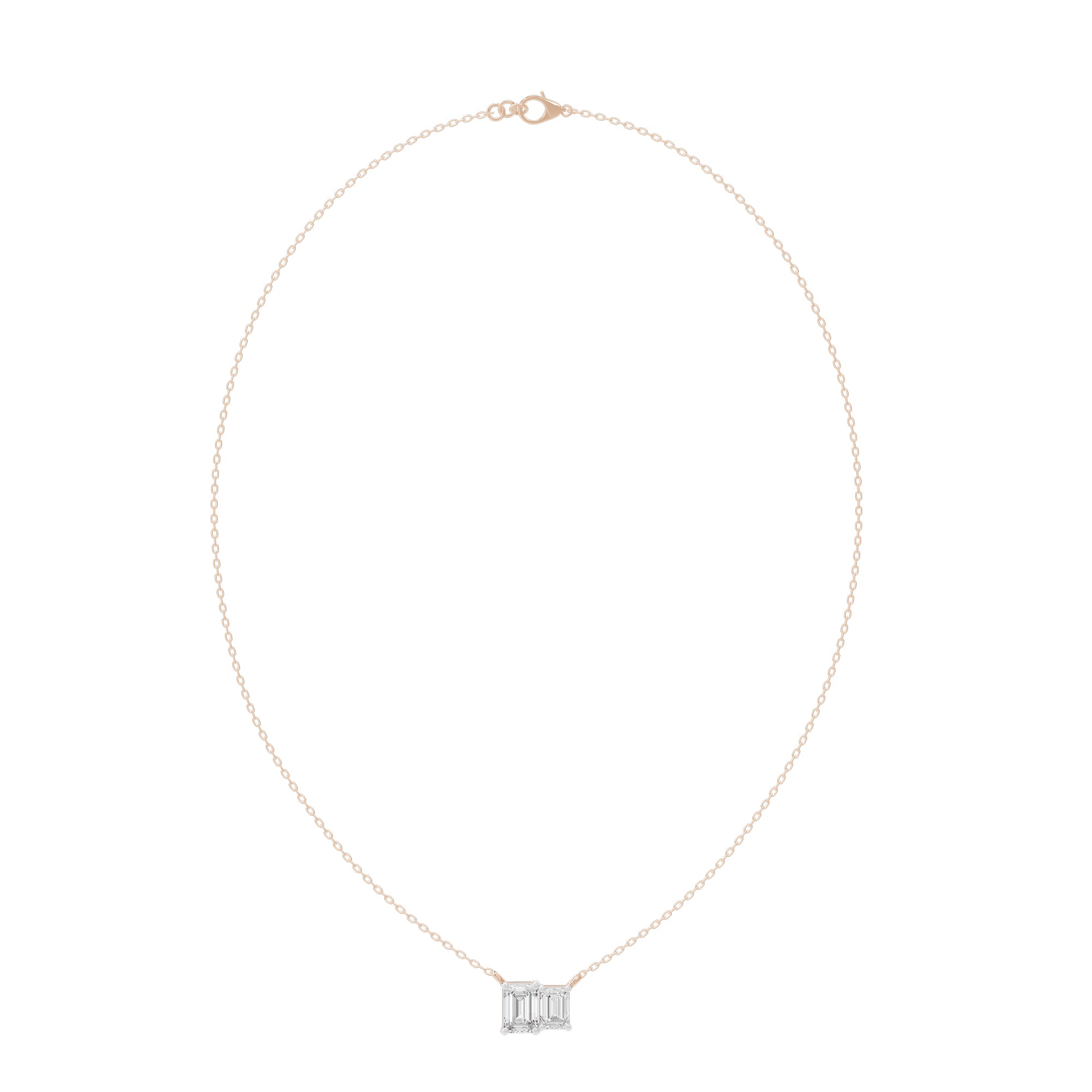 Tide Twins 1.667 Carat Lab Grown Diamond Pendant