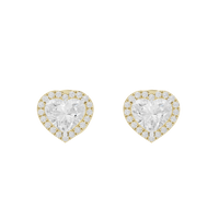 Sparkly Heart 1.815 Carat Lab Grown Diamond Earrings