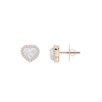 Sparkly Heart 1.815 Carat Lab Grown Diamond Earrings