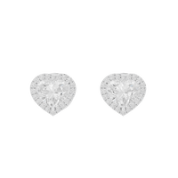 Sparkly Heart 1.815 Carat Lab Grown Diamond Earrings