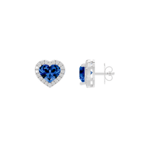 Sparkly Heart 1.815 Carat Lab Grown Diamond Earrings