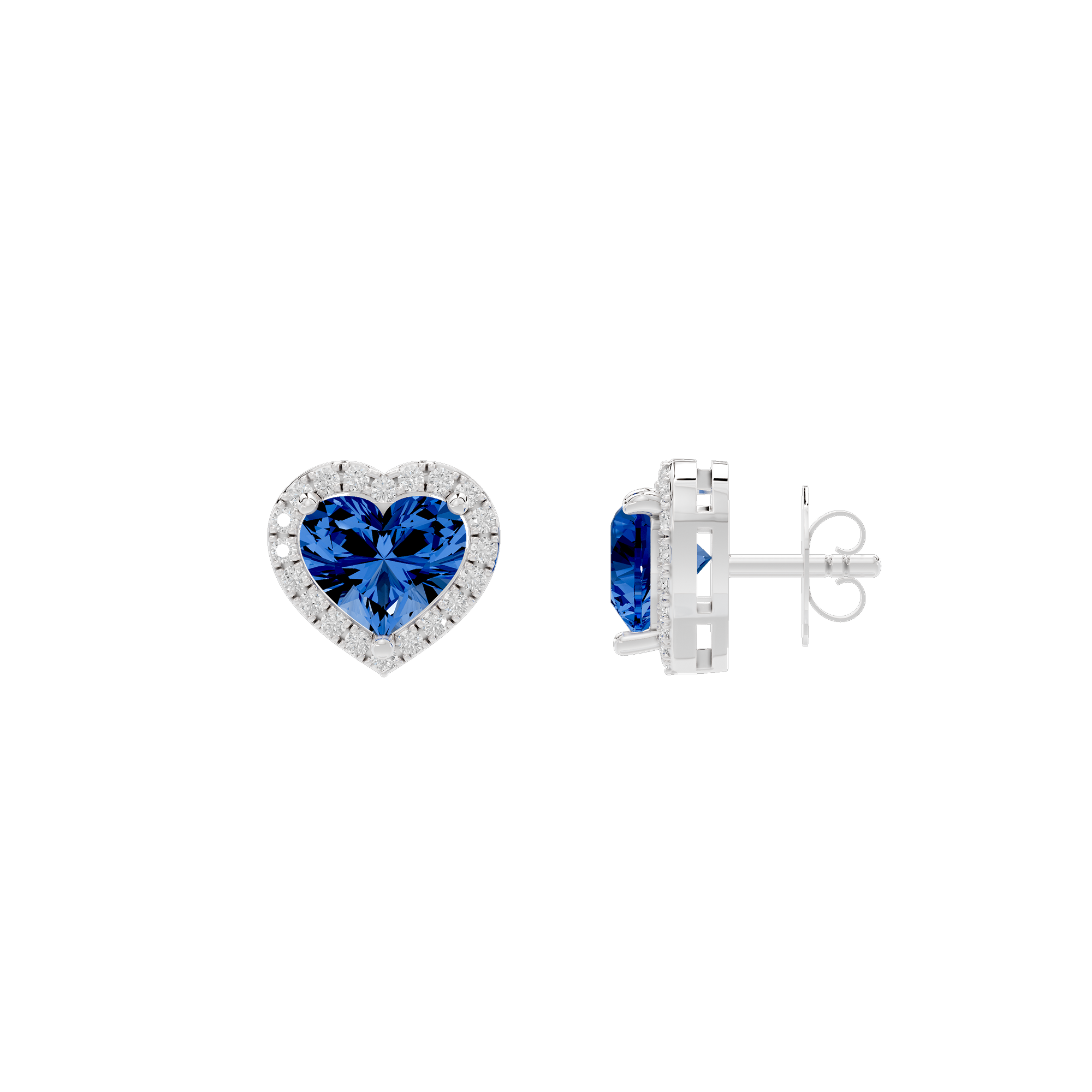 Sparkly Heart 1.815 Carat Lab Grown Diamond Earrings