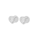 Sparkly Heart 1.815 Carat Lab Grown Diamond Earrings