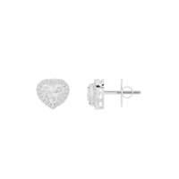 Sparkly Heart 1.815 Carat Lab Grown Diamond Earrings