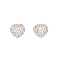 Sparkly Heart 1.815 Carat Lab Grown Diamond Earrings