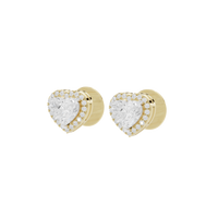 Sparkly Heart 1.815 Carat Lab Grown Diamond Earrings