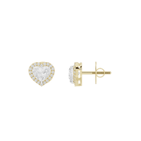 Sparkly Heart 1.815 Carat Lab Grown Diamond Earrings