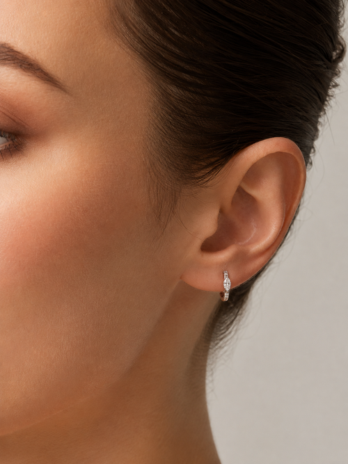 Amara Hoop Lab Diamond Earrings
