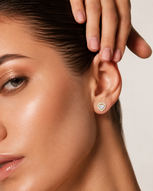 Heart Eyes Lab Diamond Earrings