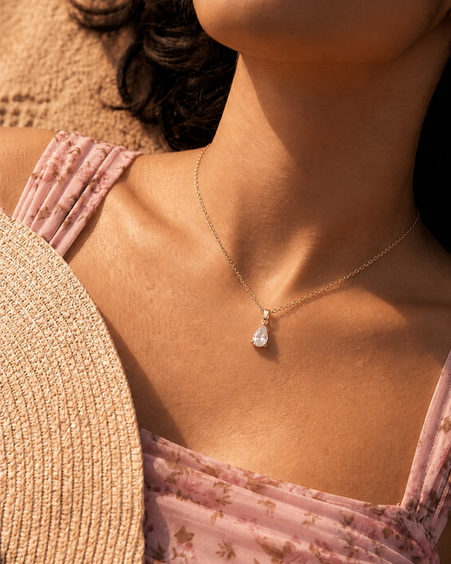Lune Layered Lab Diamond Pendant
