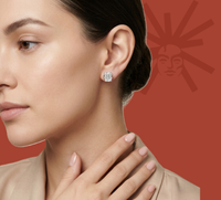 Studded Up Solitaire Stud - Lab Diamond Earrings