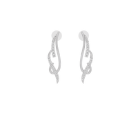 Mara Asymmetric Lab Diamond Earrings