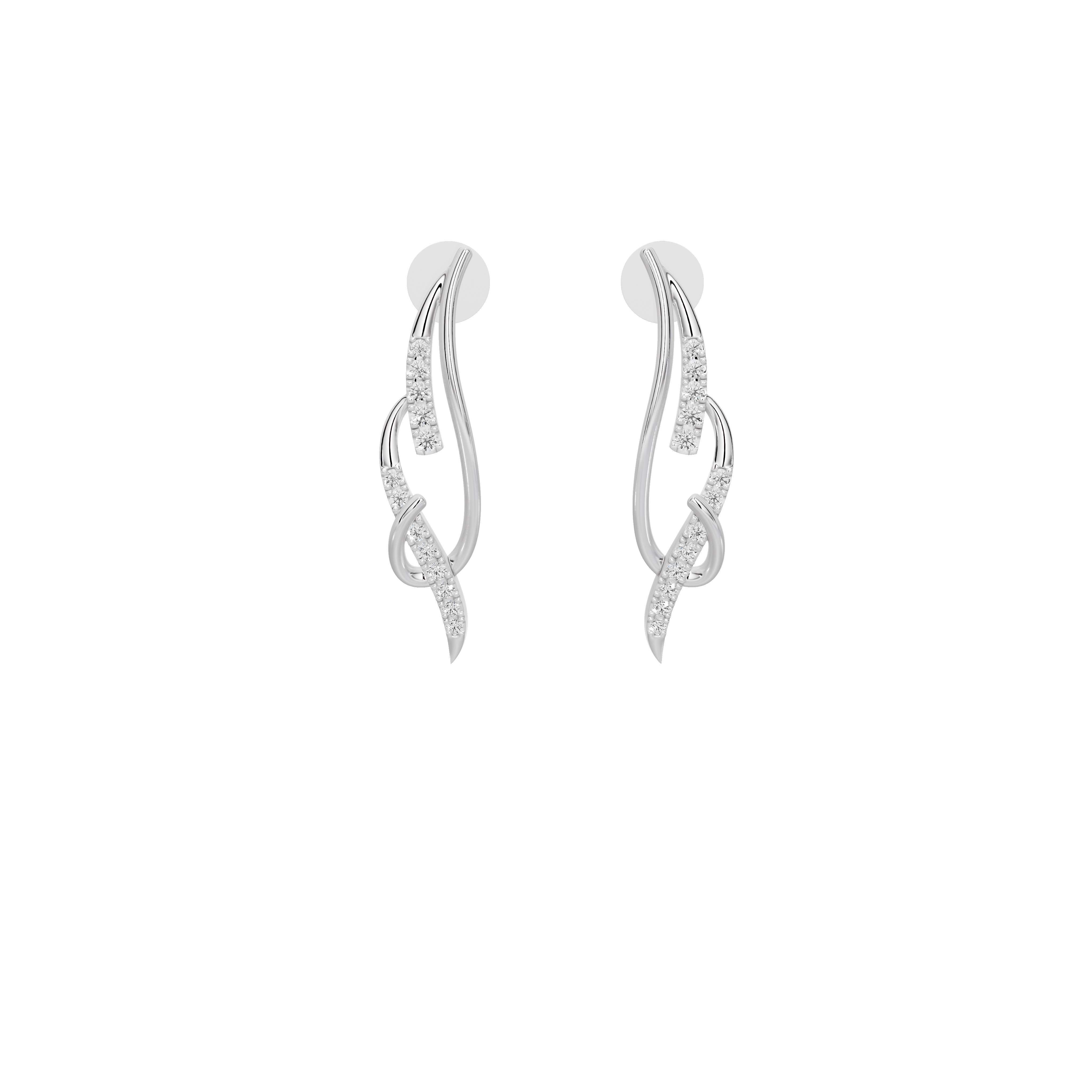 Mara Asymmetric Lab Diamond Earrings
