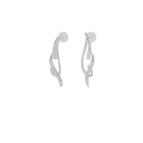 Mara Asymmetric Lab Diamond Earrings