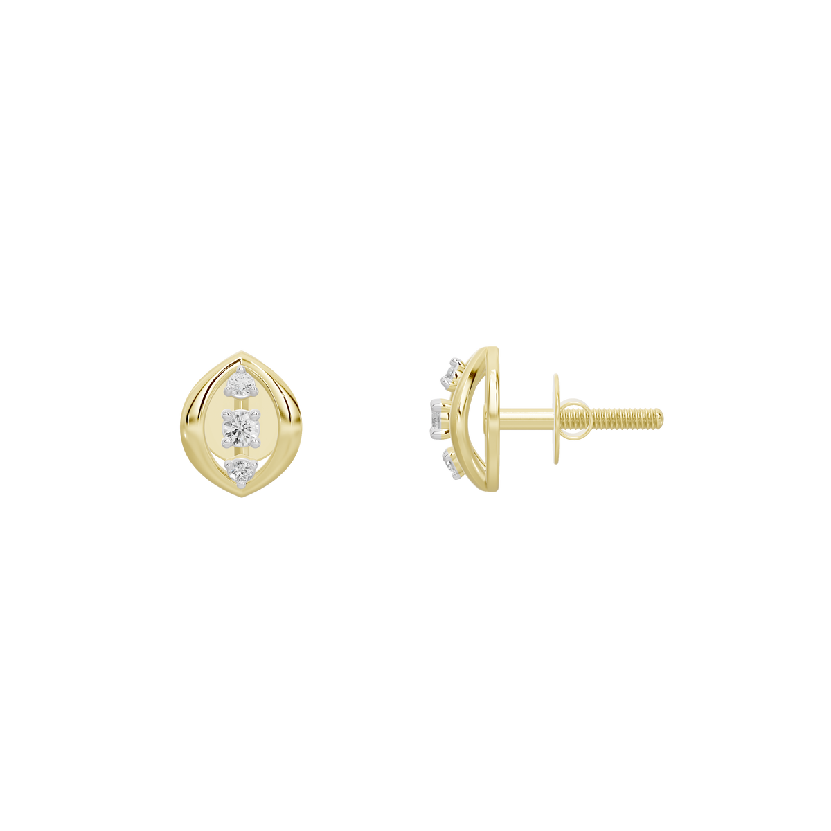 Ayla Minimal Lab Diamond Earrings
