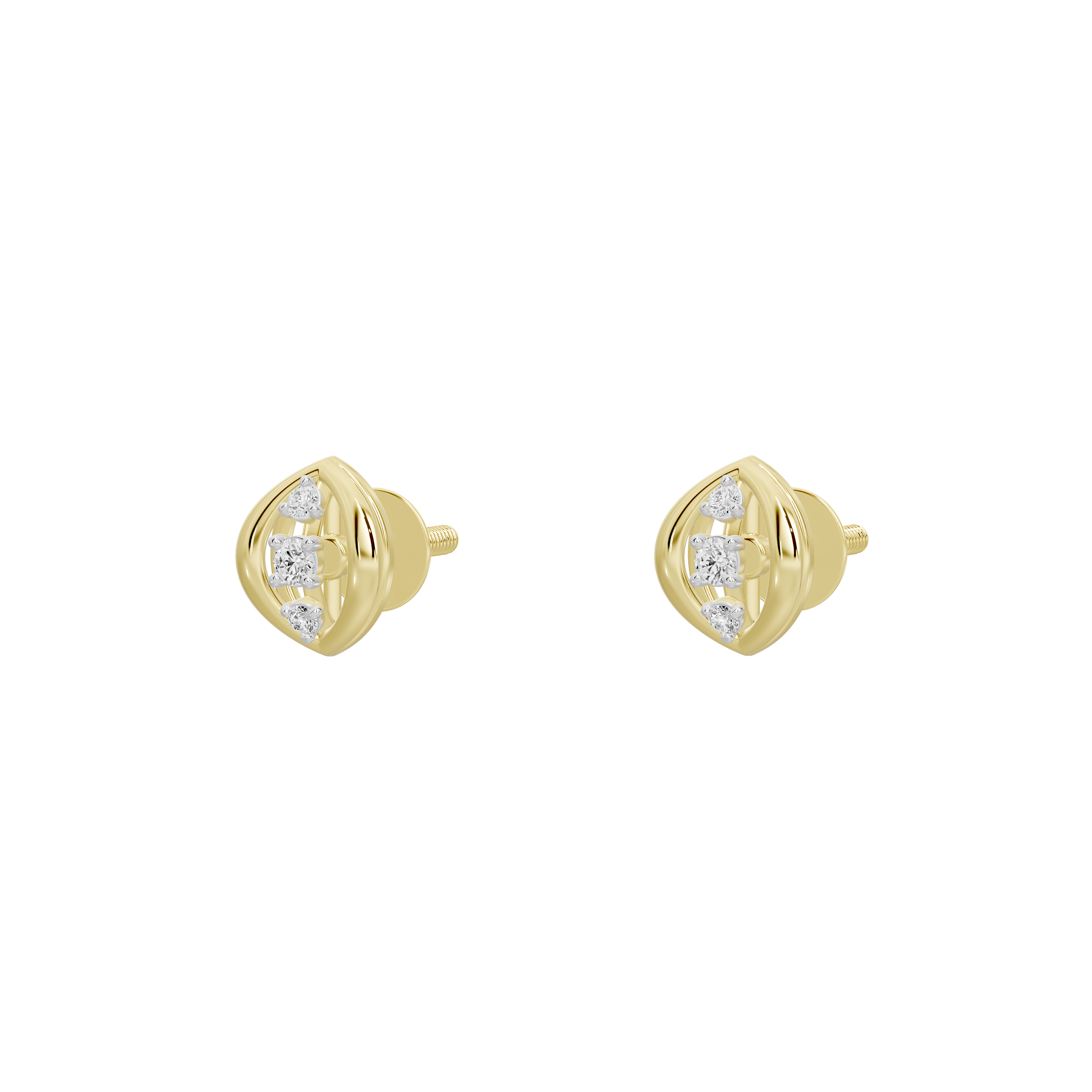 Ayla Minimal Lab Diamond Earrings