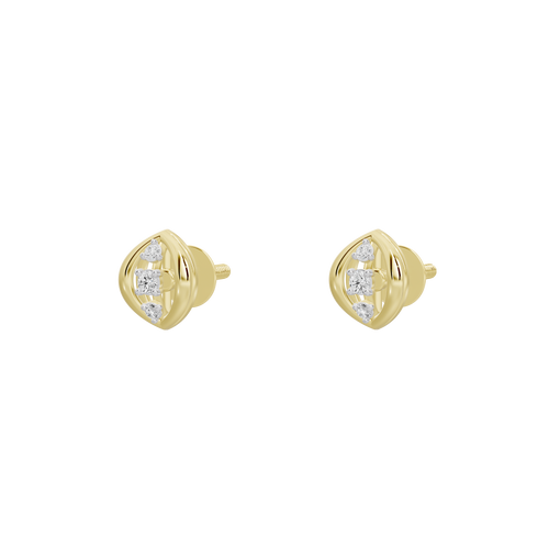 Ayla Minimal Lab Diamond Earrings
