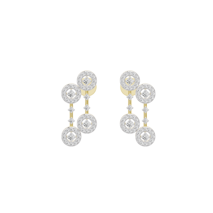 Aerin lab diamond drop earrings in yellow gold vermeil