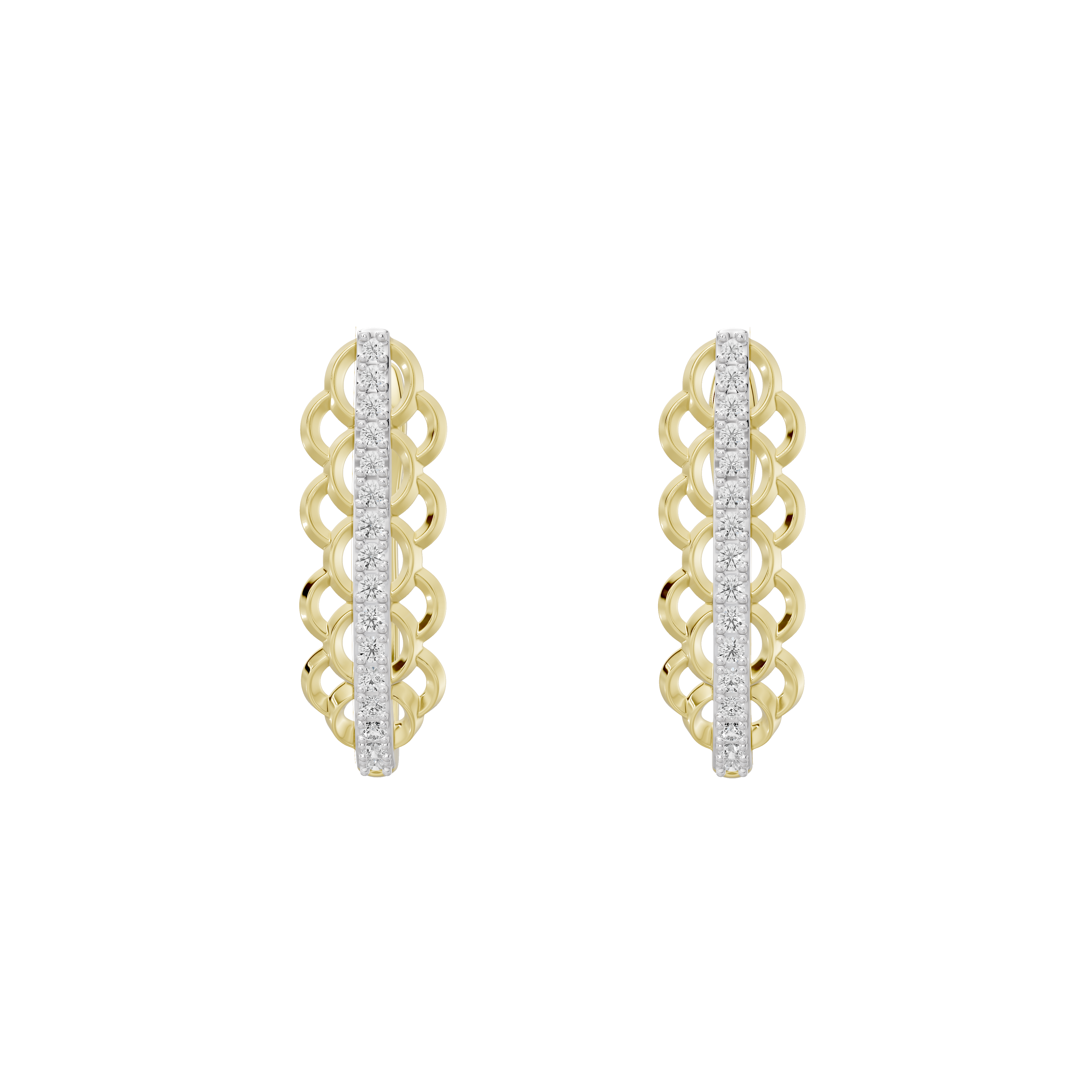 Dove Asymmetric Lab Diamond Earrings
