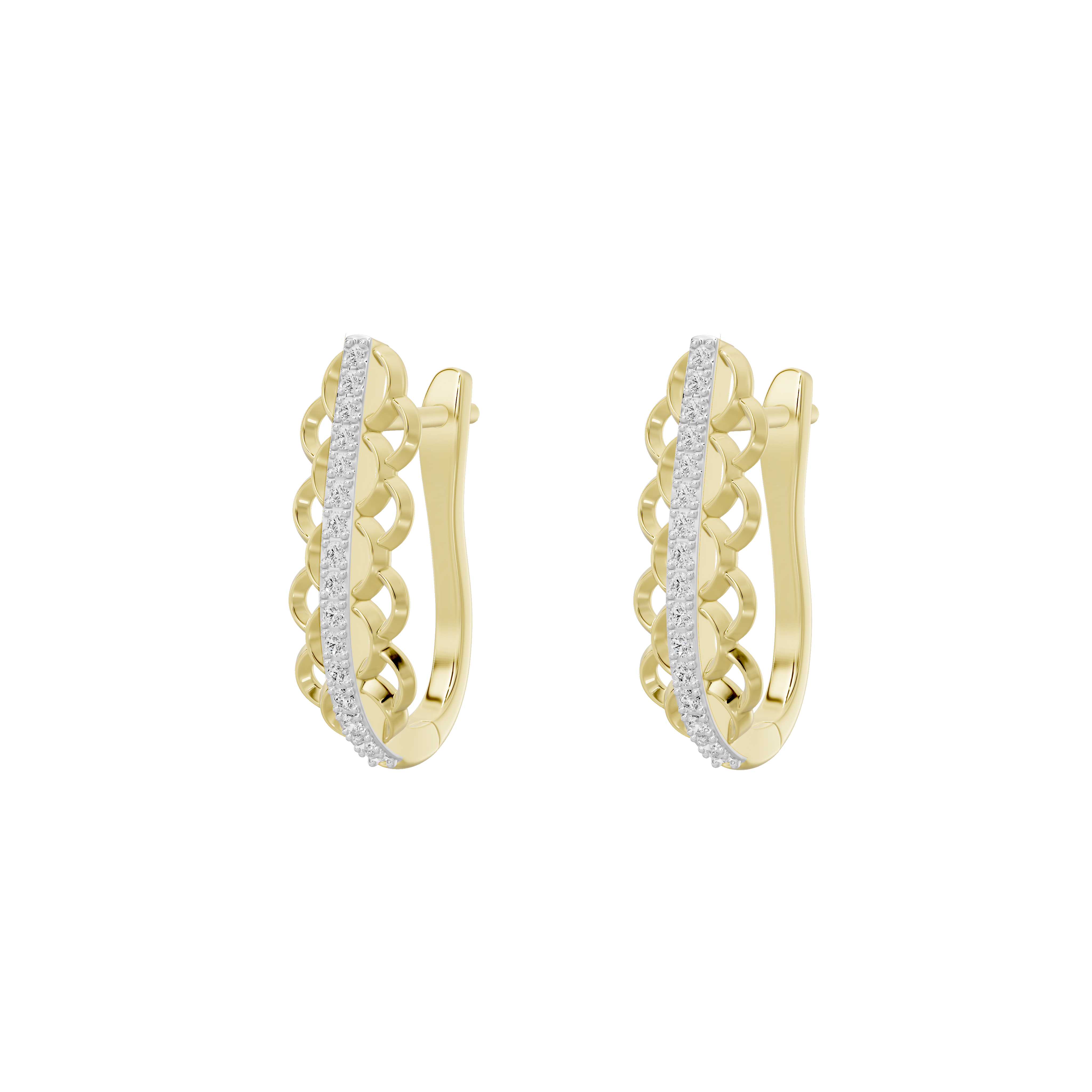 Dove Asymmetric Lab Diamond Earrings